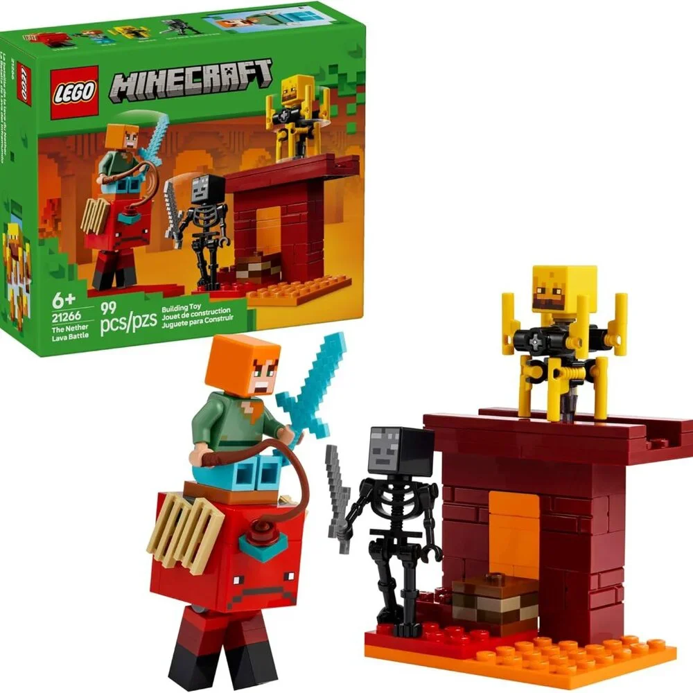 NEW 21266 LEGO Minecraft The Nether Lava Battle Toy Building Set Alex, Wither Sk - Picture 7 of 15